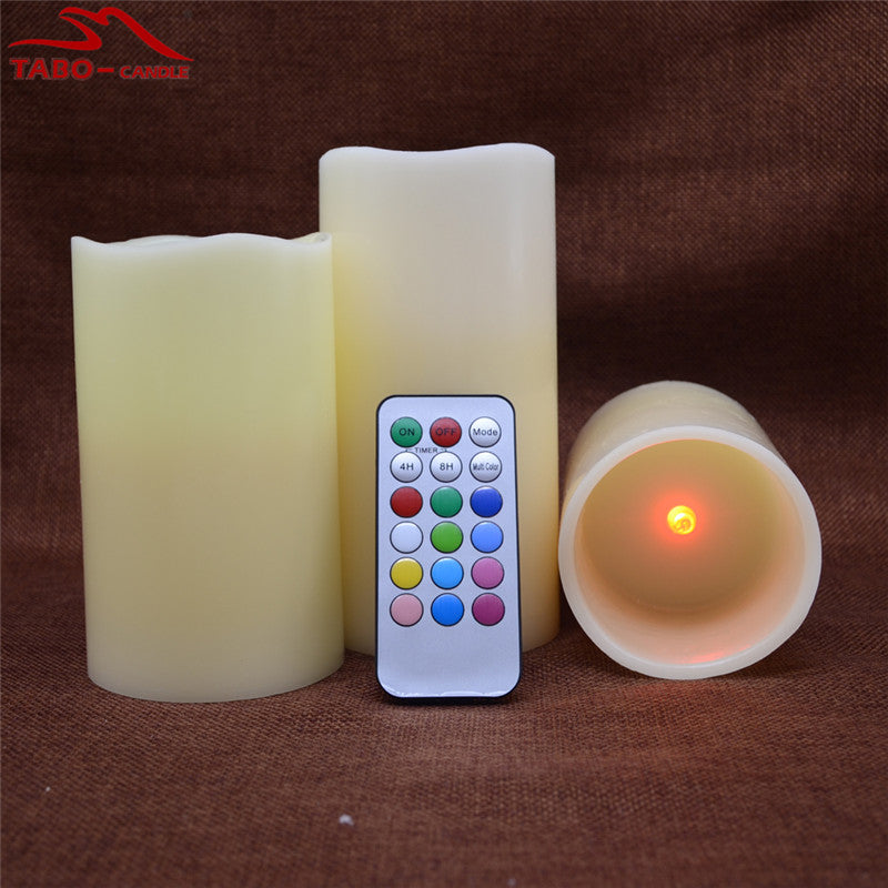 LED Power Simulation Candle Night Light with Remote & Timer