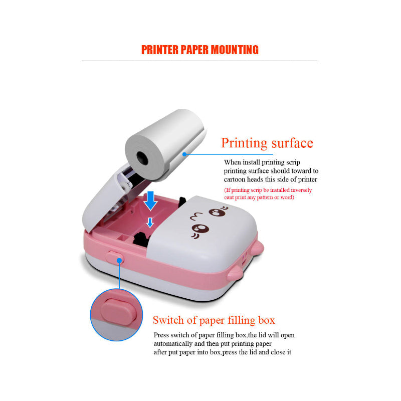 Mini Cat-Shaped Bluetooth Pocket Printer – 57mm