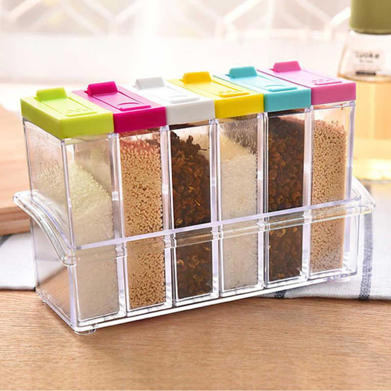 6 Pcs Spice Shaker Storage Boxes
