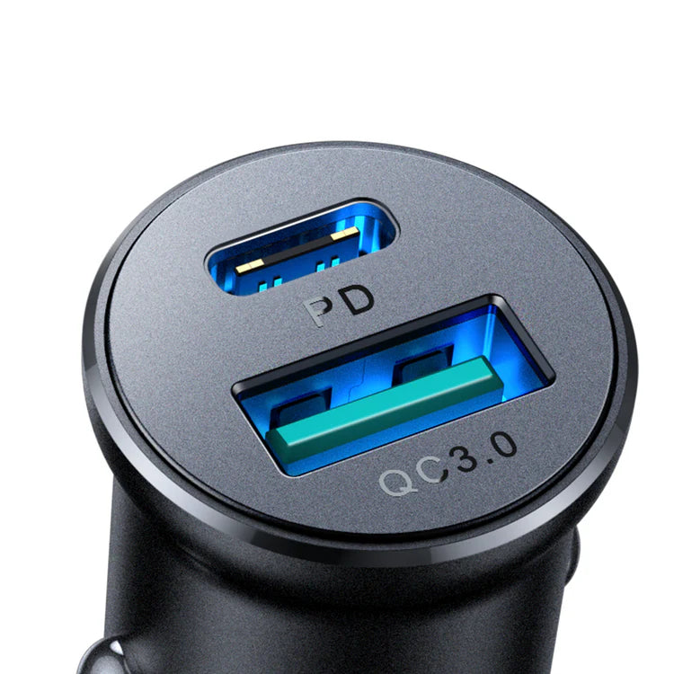 Joyroom JR-CCN05 30W Mini Car Charger – USB-A & USB-C