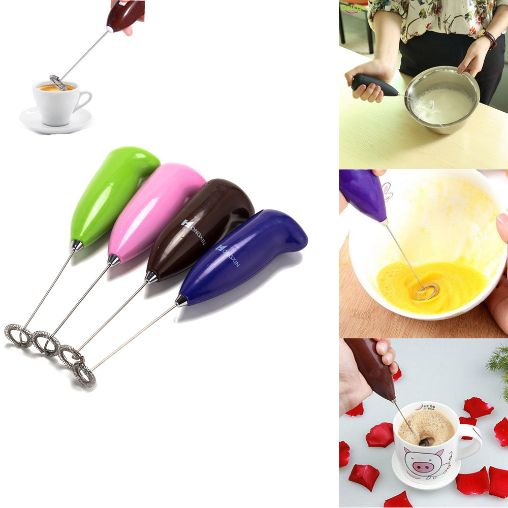 Stainless Steel Automatic Hand Held Electric Mixer Frother Mini Stirrer