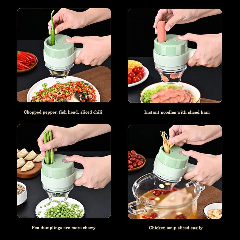 2-in-1 Electric Handheld Food Chopper