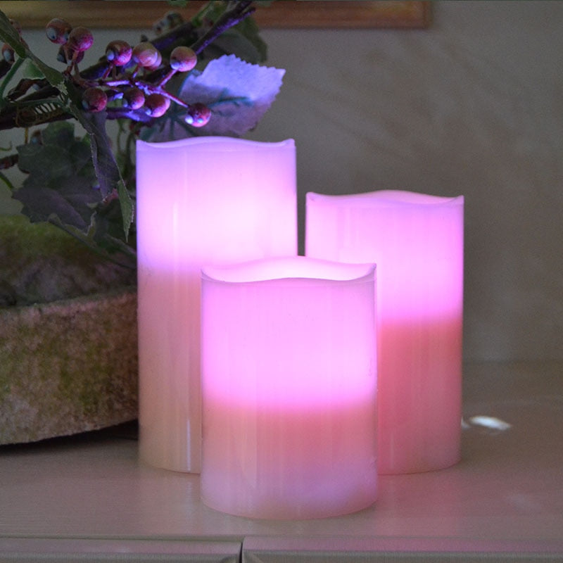 LED Power Simulation Candle Night Light with Remote & Timer