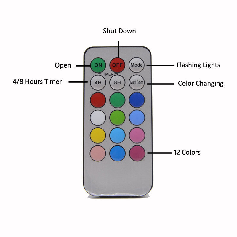 LED Power Simulation Candle Night Light with Remote & Timer