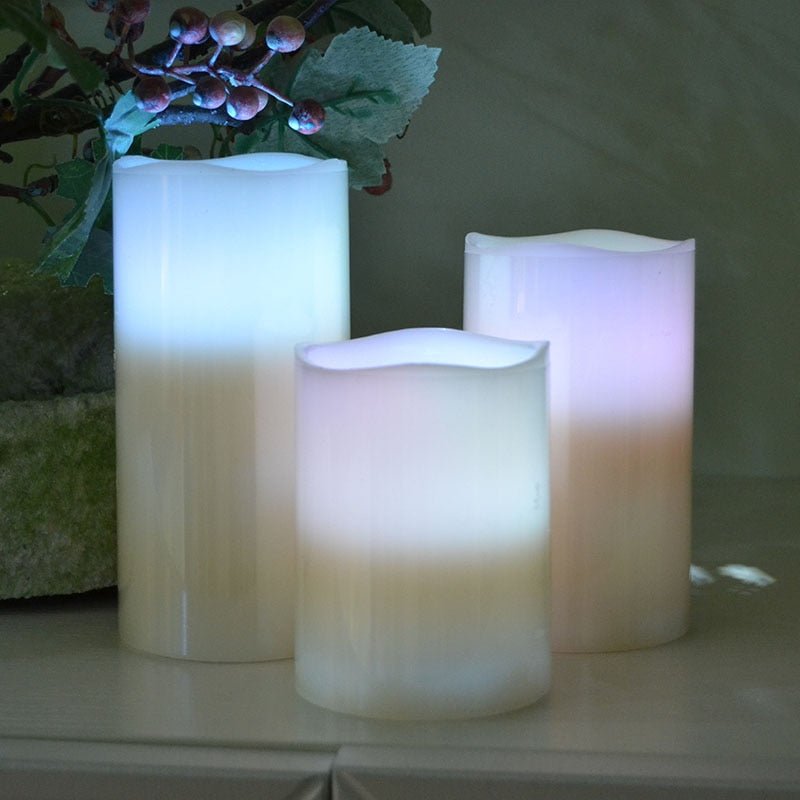 LED Power Simulation Candle Night Light with Remote & Timer