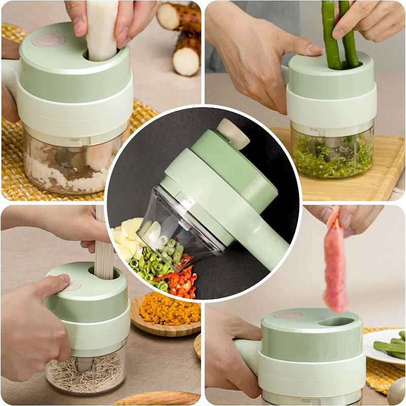 2-in-1 Electric Handheld Food Chopper