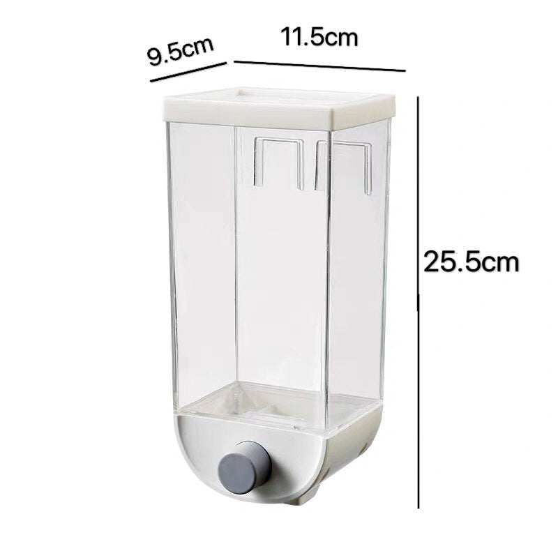1500ml Wall Mounted Transparent Grain Storage Box