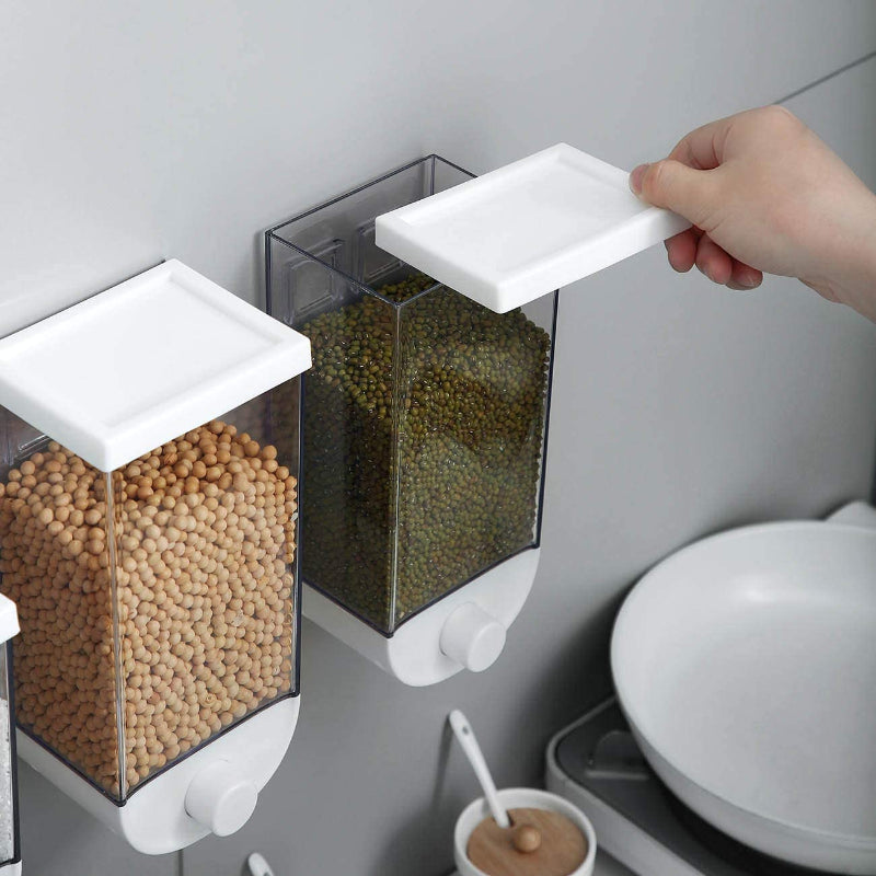 1500ml Wall Mounted Transparent Grain Storage Box