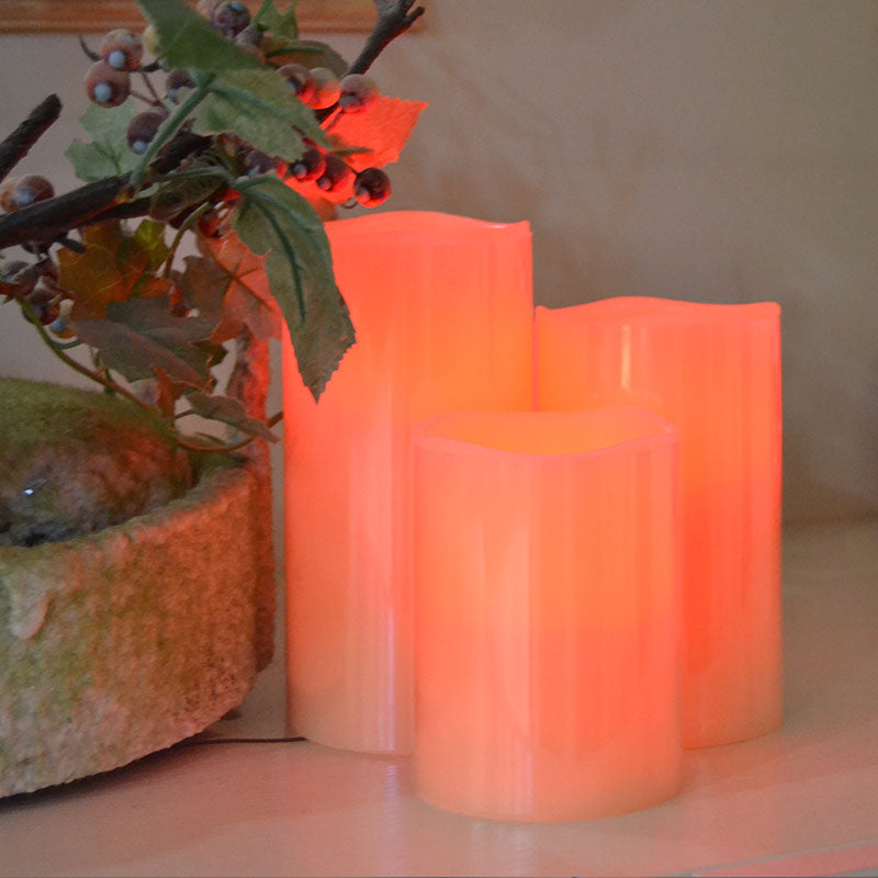 LED Power Simulation Candle Night Light with Remote & Timer