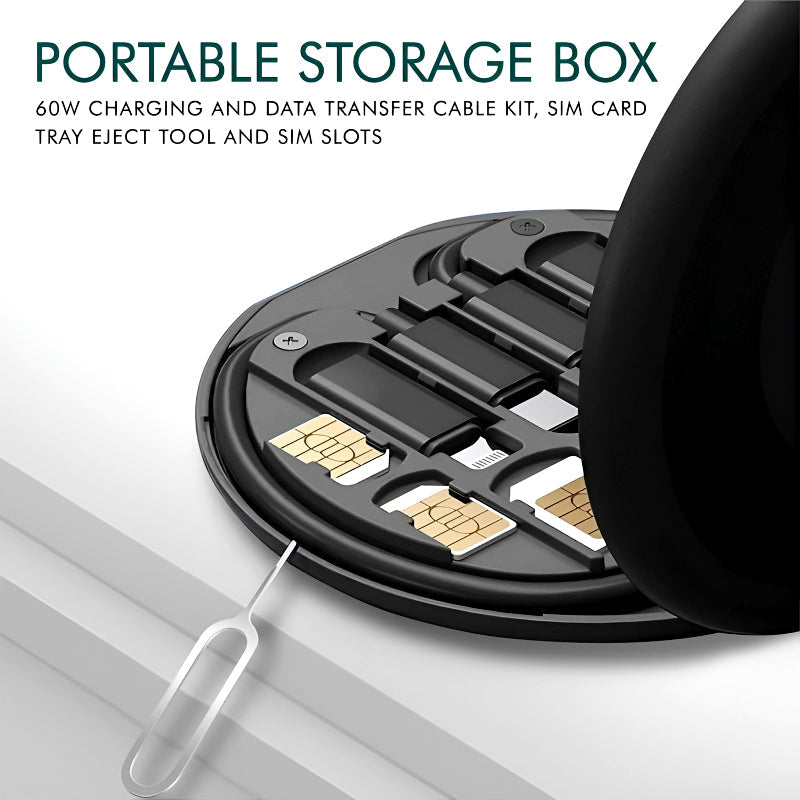 5-in-1 60W Fast Charging Cable Set – Portable Data Cable Kit