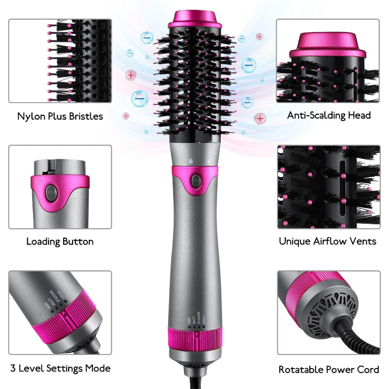 5 in 1 Hair Dryer & Styling Tool – Dryer, Straightener, Curler & Comb