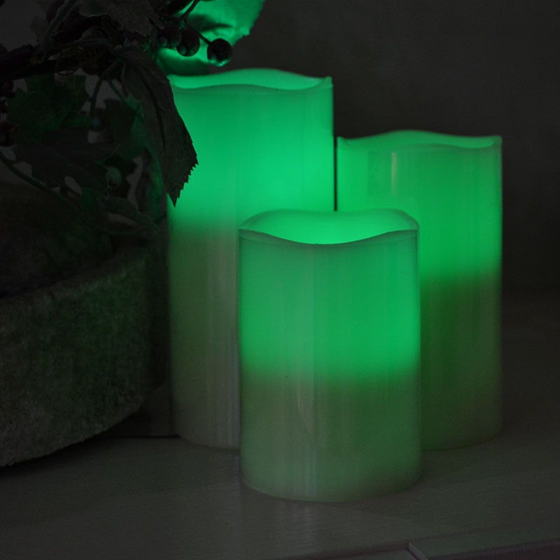 LED Power Simulation Candle Night Light with Remote & Timer