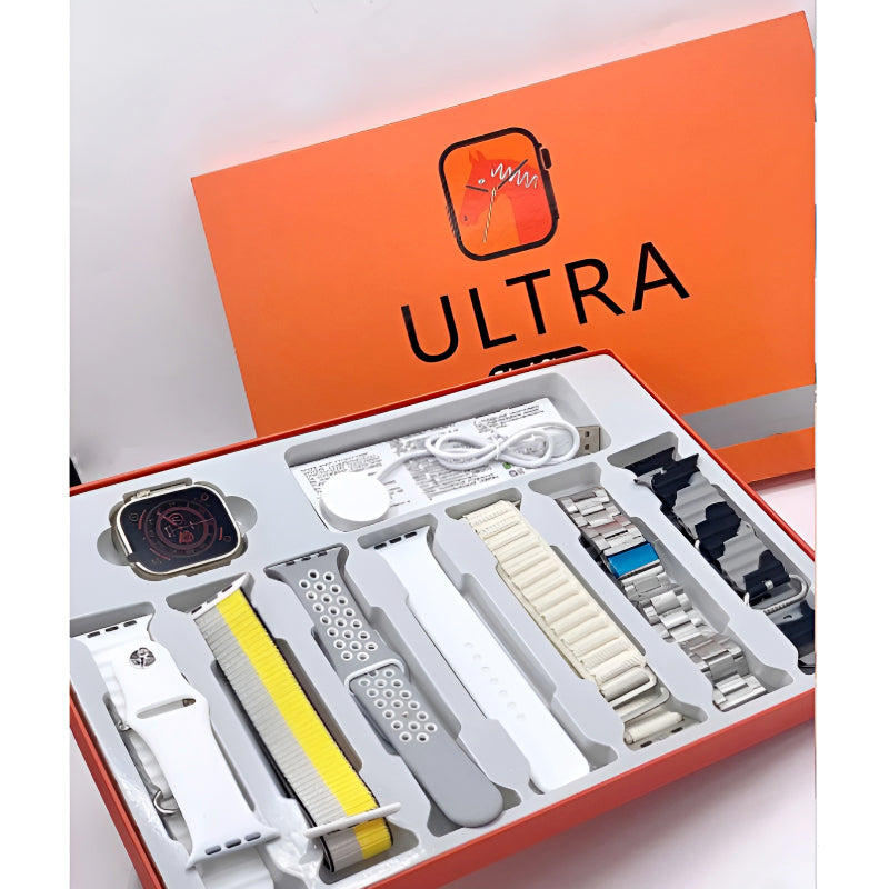 7-in-1 Ultra Smart Watch – Big 2.01” Display with 7 Straps