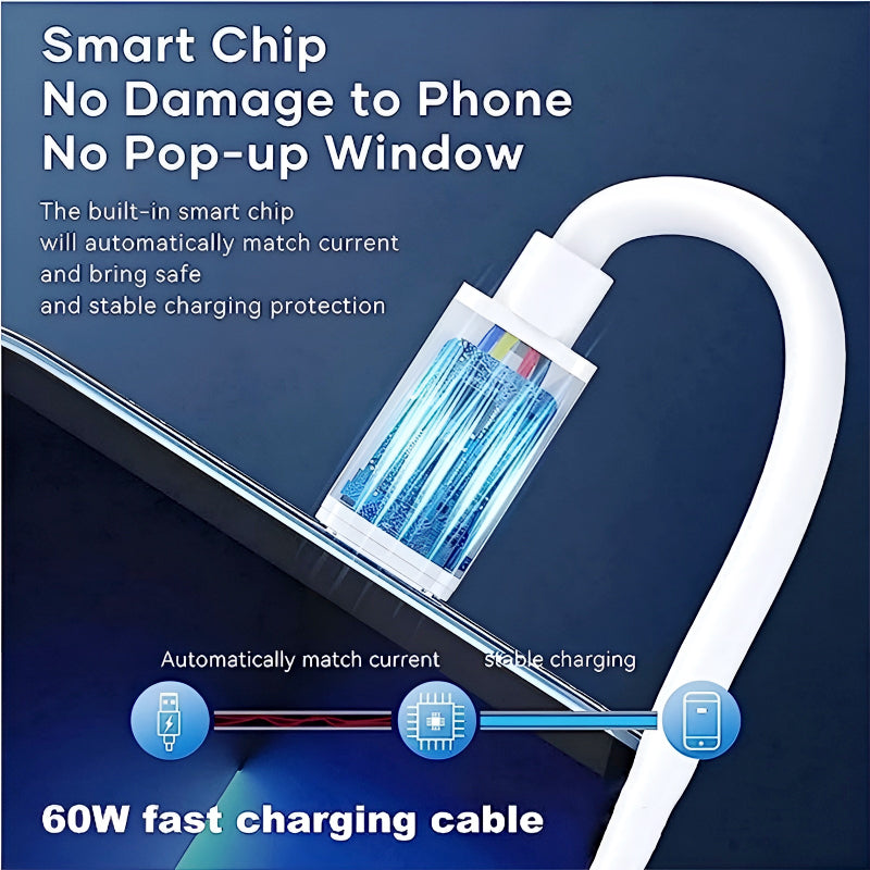 5-in-1 60W Fast Charging Cable Set – Portable Data Cable Kit