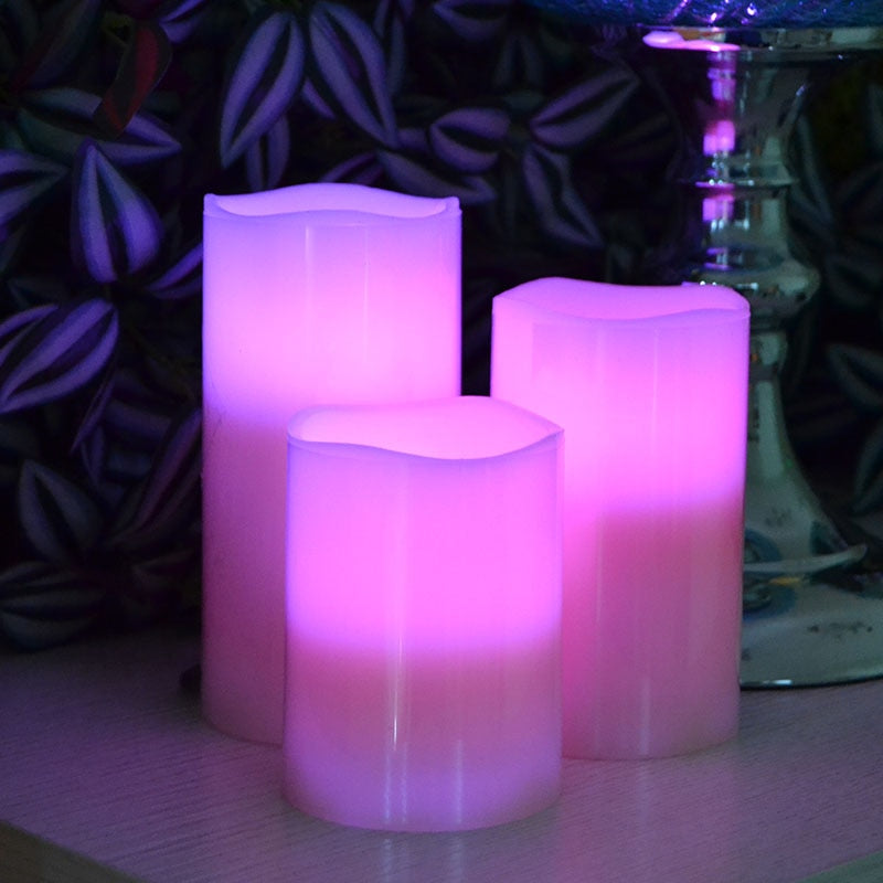 LED Power Simulation Candle Night Light with Remote & Timer