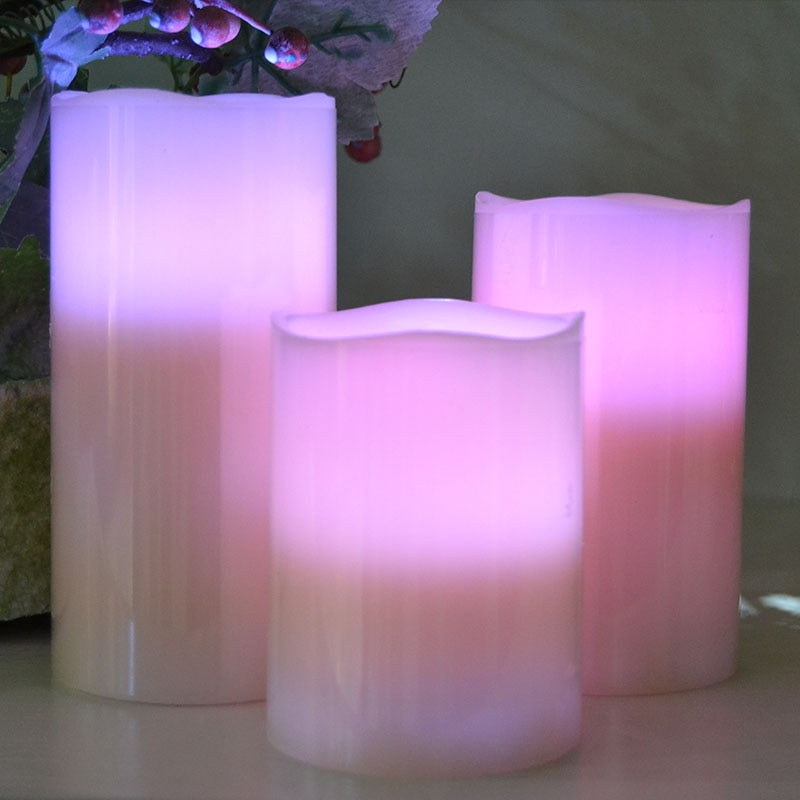 LED Power Simulation Candle Night Light with Remote & Timer
