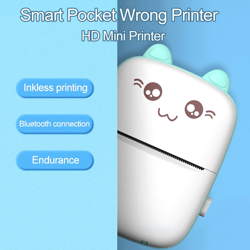 Mini Cat-Shaped Bluetooth Pocket Printer – 57mm