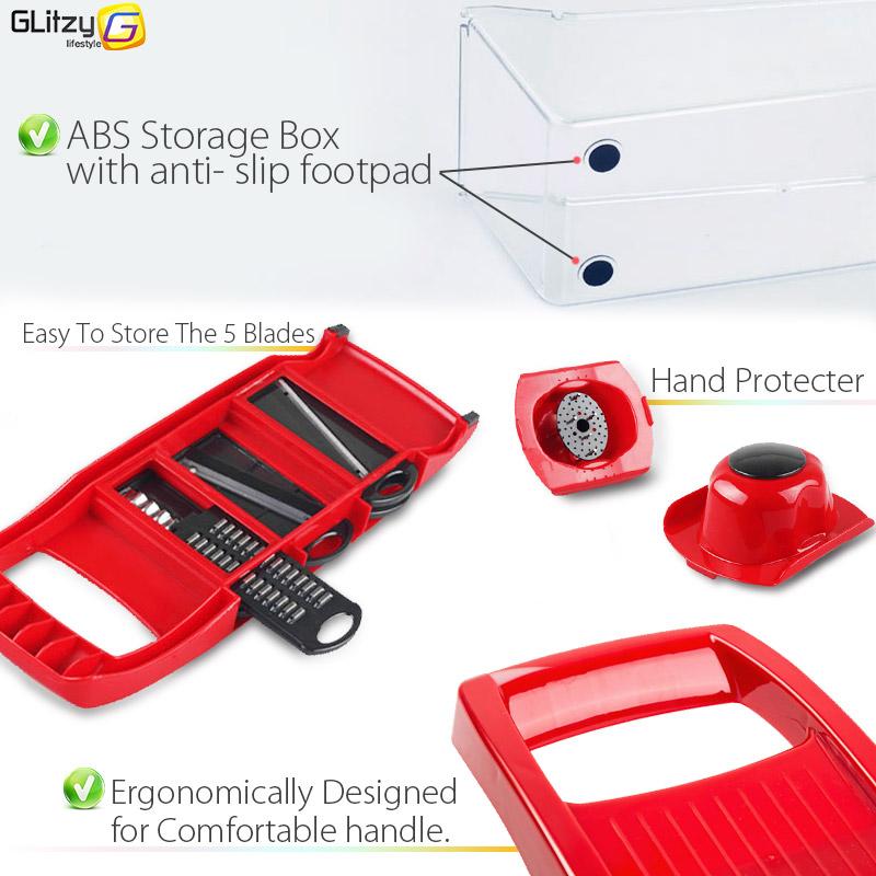 6-in-1 Vegetable Slicer & Chopper with Hand Guard