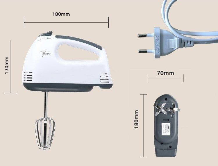Electric Hand Mixer with 7 Speed Control
