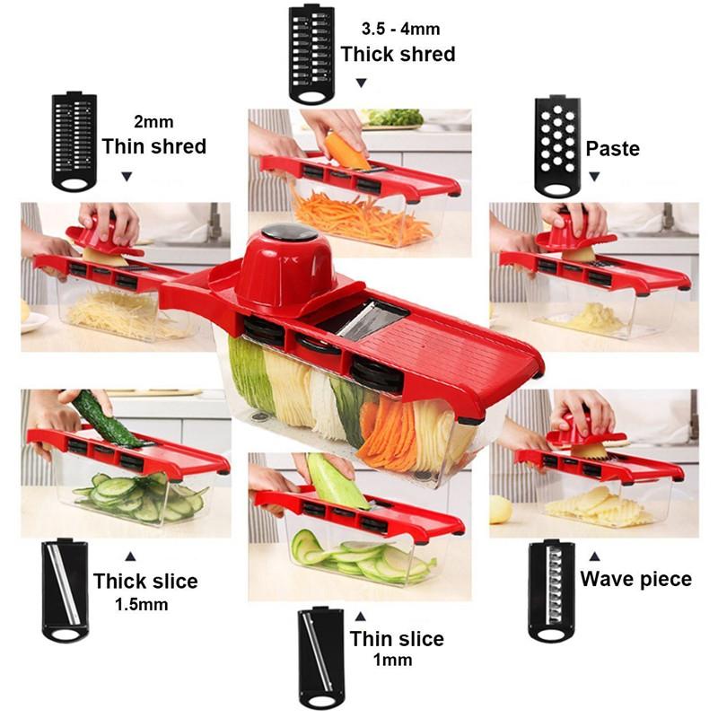 6-in-1 Vegetable Slicer & Chopper with Hand Guard