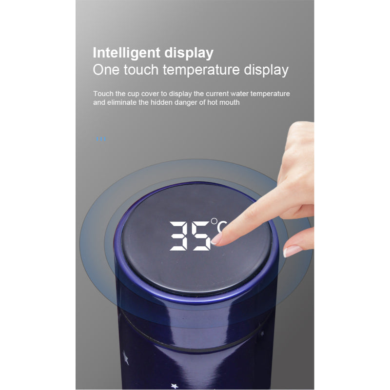500ml Starry Sky LED Temperature Stainless Steel Thermos Bottle
