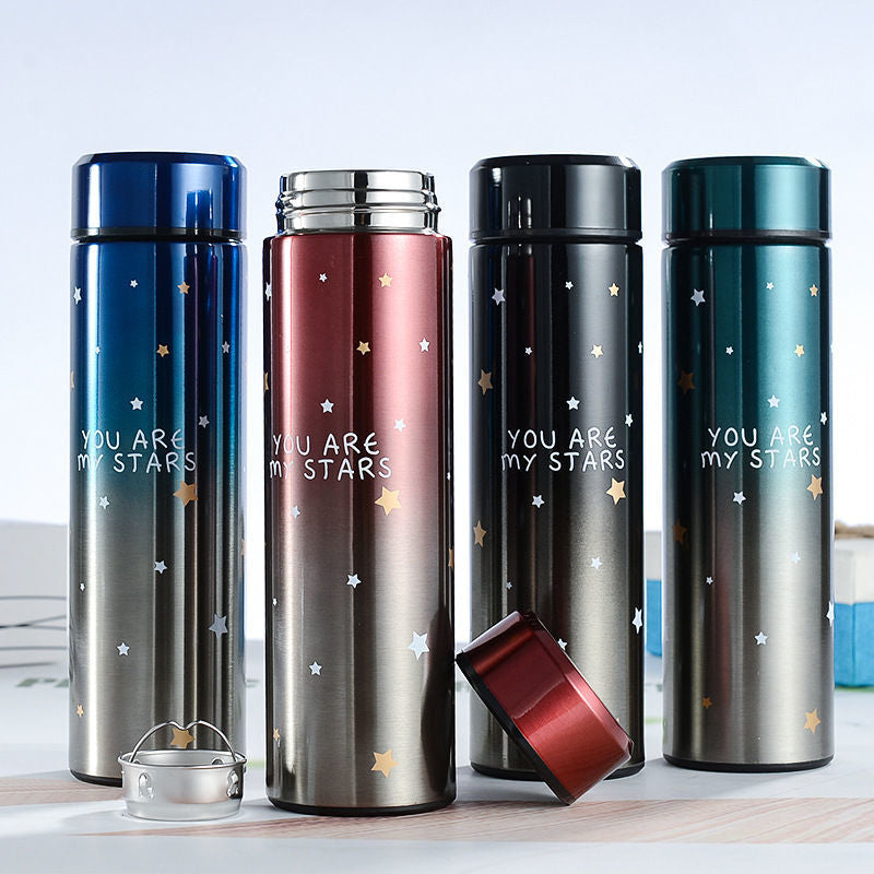500ml Starry Sky LED Temperature Stainless Steel Thermos Bottle