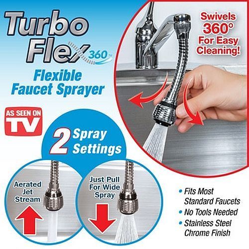 Flexible Splash-Proof Faucet Sprayer with Filter