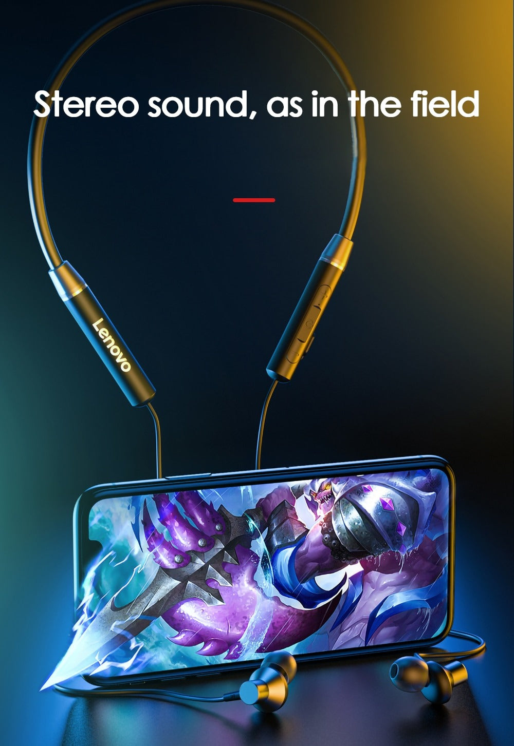 Lenovo HE05 Bluetooth 5.0 Wireless Neckband Sports Headphones