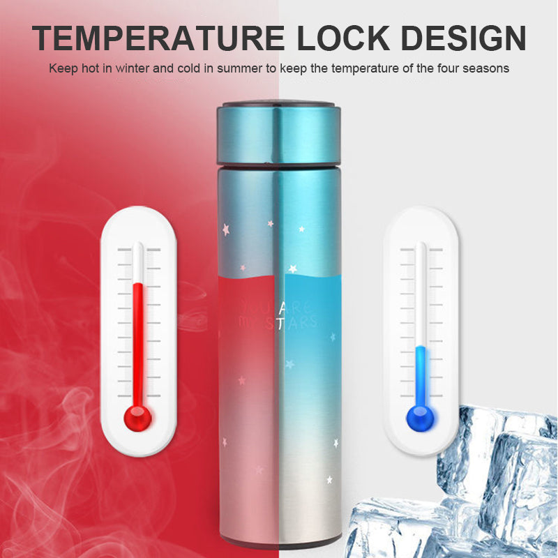 500ml Starry Sky LED Temperature Stainless Steel Thermos Bottle