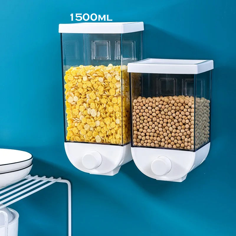 1500ml Wall Mounted Transparent Grain Storage Box