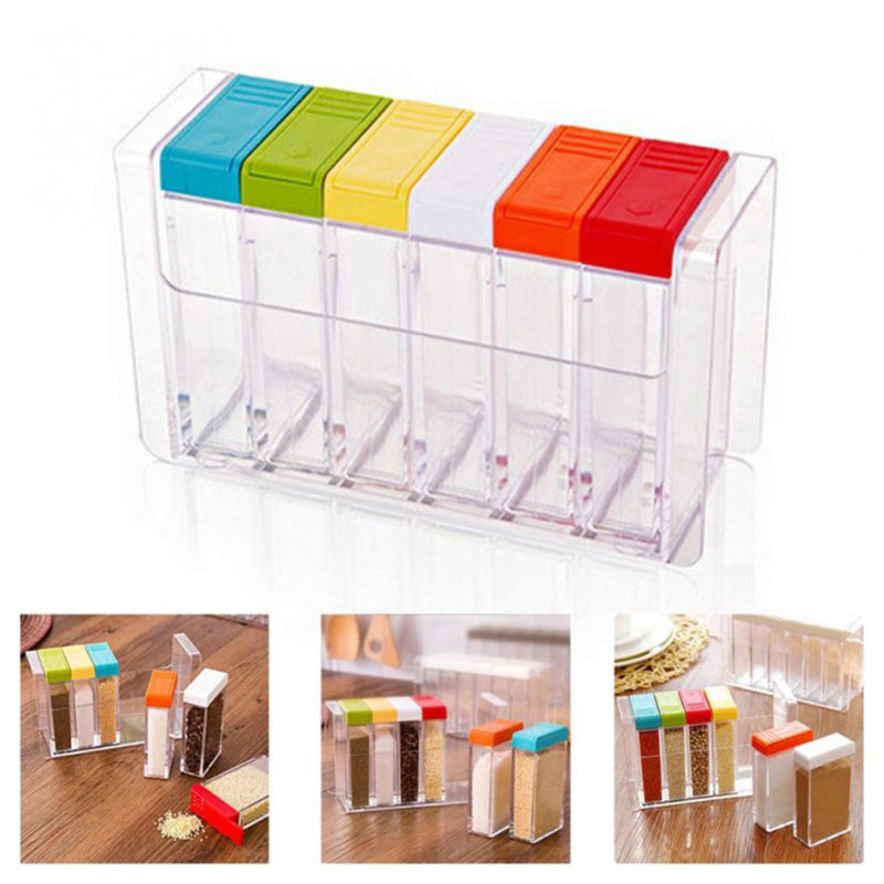 6 Pcs Spice Shaker Storage Boxes
