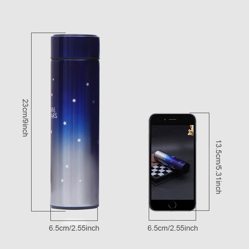 500ml Starry Sky LED Temperature Stainless Steel Thermos Bottle