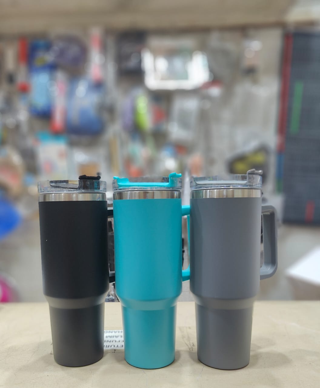 Large 40oz Matte Teal Insulated Tumbler