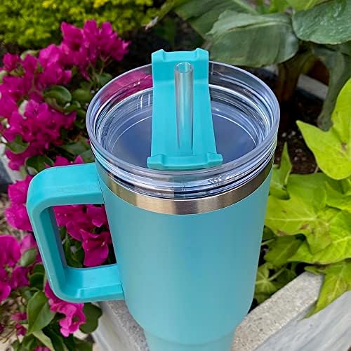 Large 40oz Matte Teal Insulated Tumbler